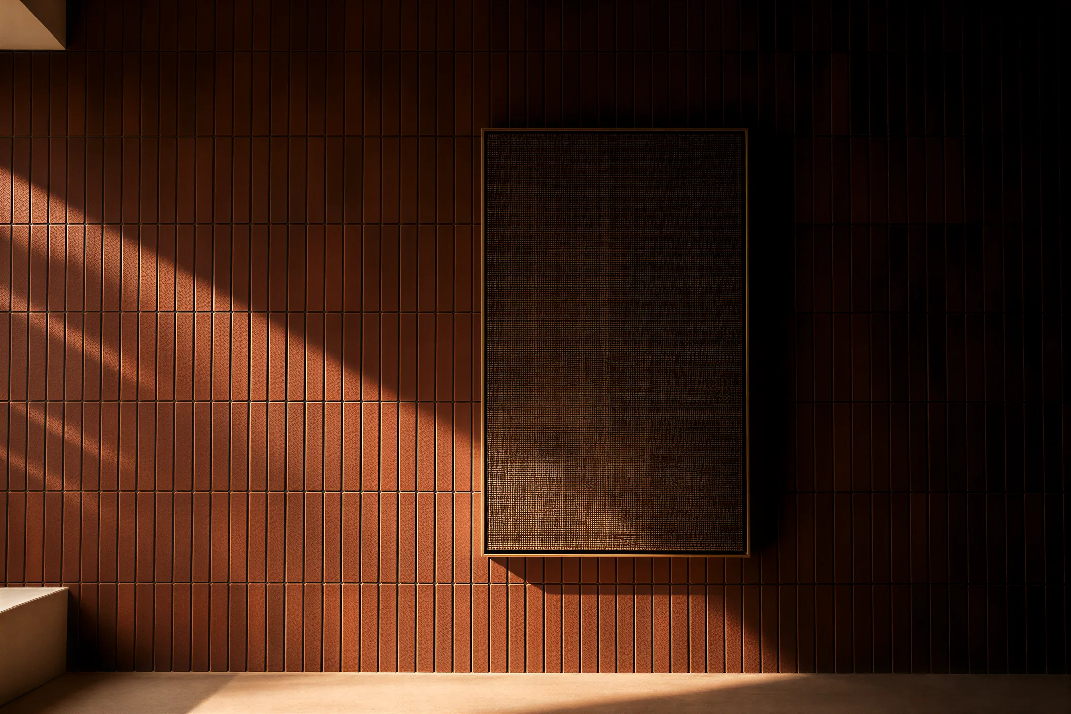 Architectural finishes study showing junctions and material transitions