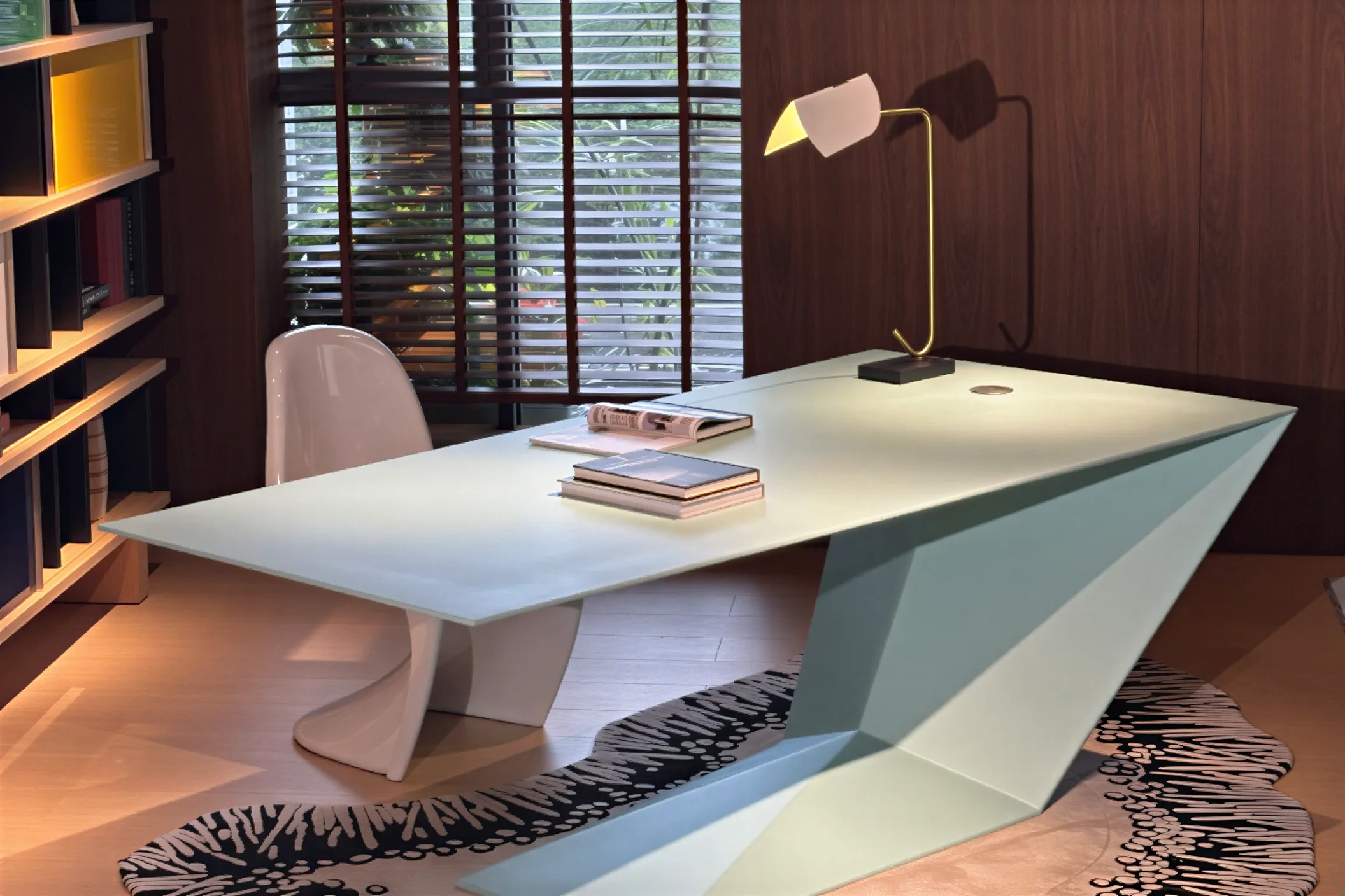 Interior design study showing furniture and finishing details