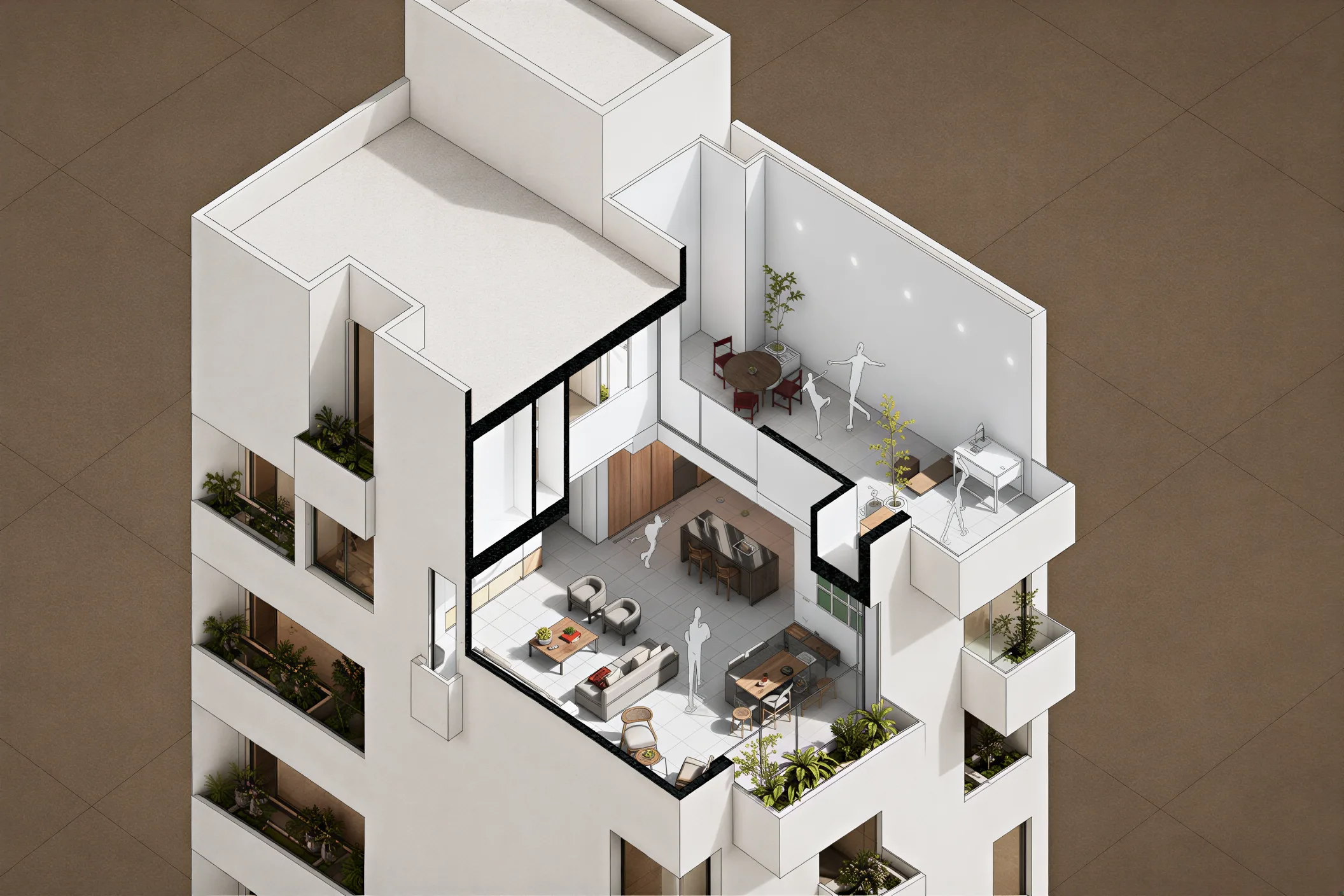 Project coordination study showing drawings and specifications