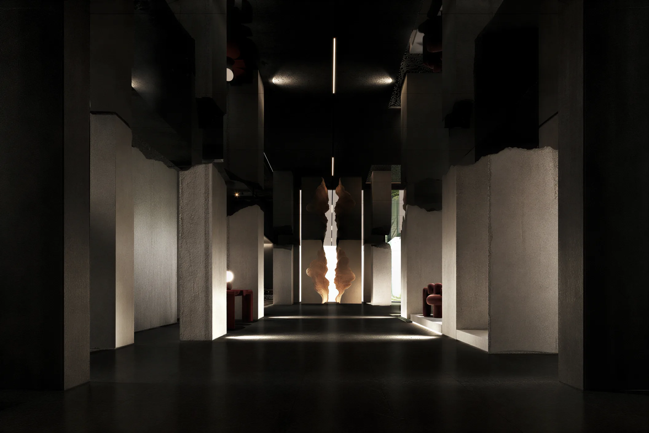 Commercial interior showing durable finishes and furniture